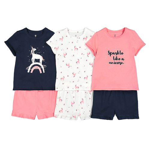 Confezione Da 3 Pigiama Corti Stampa Unicorno Bambina Taglie 10 anni - 138 cm - la redoute collections - Modalova