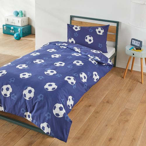 Completo letto in cotone con federa rettangolare, Blue Goal - SO'HOME - Modalova