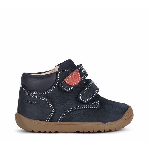 Sneakers Primi Passi In Pelle Con Velcro Macchia Taglie 18 - geox - Modalova