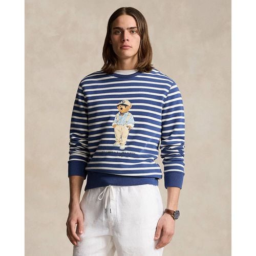 Felpa Girocollo A Righe Fleece Bear Uomo Taglie S - polo ralph lauren - Modalova