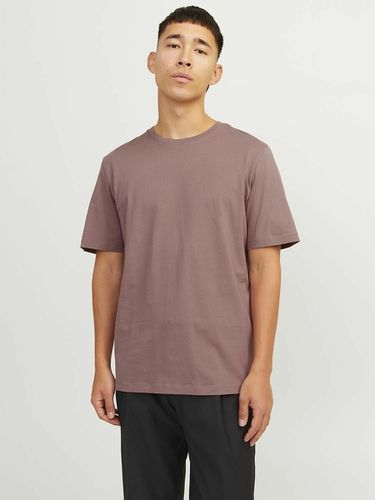 T-shirt scollo rotondo in cotone bio - JACK & JONES - Modalova