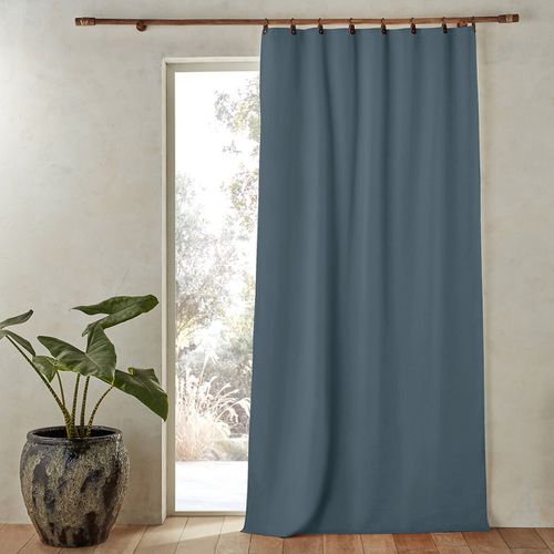 Tenda Lino Lavato Oscurante Passanti In Pelle, Private Taglie 140 x 220 cm - am.pm - Modalova