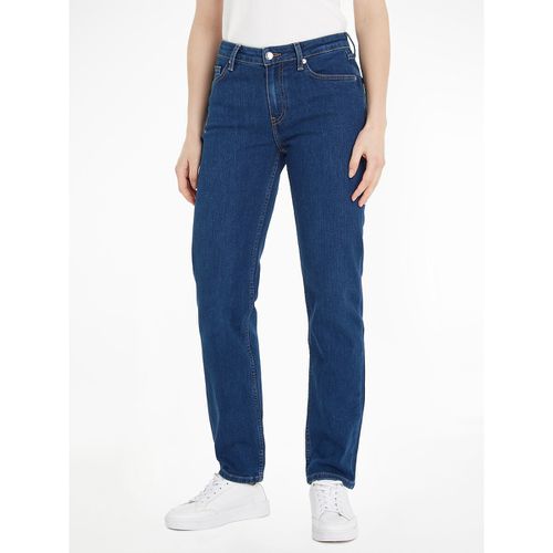 Jeans dritto in denim di cotone stretch stone - TOMMY HILFIGER - Modalova