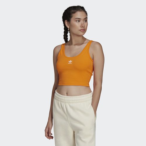 Canotta Adicolor Cropped Con Schiena Scollata Donna Taglie 42 - adidas originals - Modalova