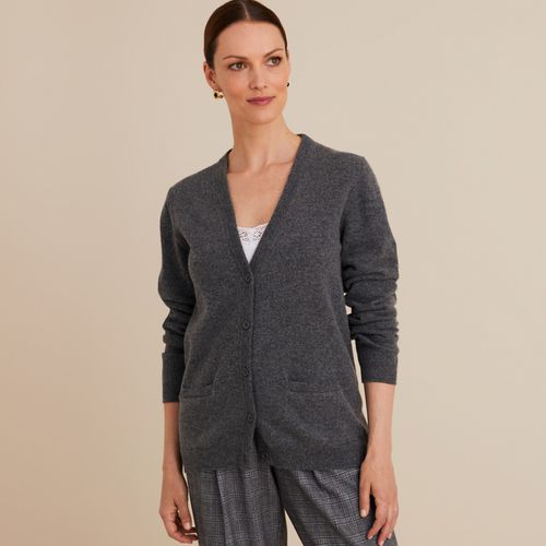 Cardigan con bottoni, in pura di agnello - ANNE WEYBURN - Modalova