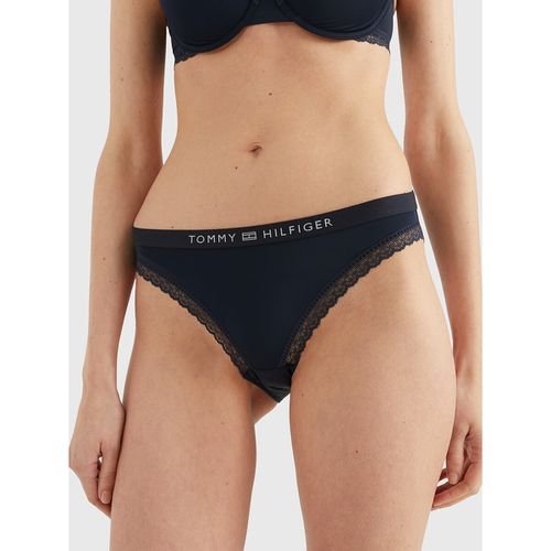 Slip in microfibra e pizzo - TOMMY HILFIGER - Modalova