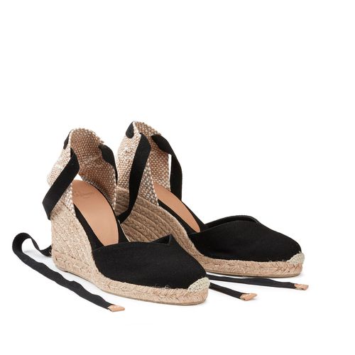 Espadrillas Con Zeppa In Tela Chiara Donna Taglie 38 - castaner - Modalova