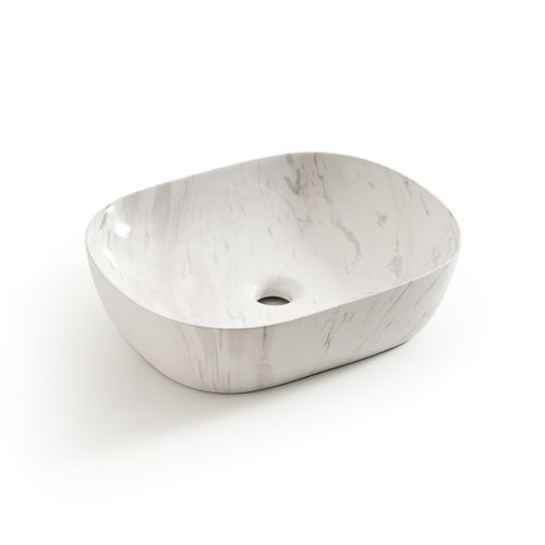 Lavabo Ovale In Ceramica Effetto Marmo, Mabel - la redoute interieurs - Modalova