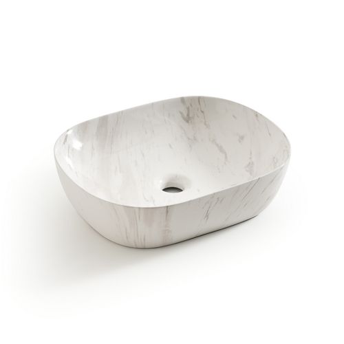 Lavabo ovale in ceramica effetto marmo, Mabel - LA REDOUTE INTERIEURS - Modalova