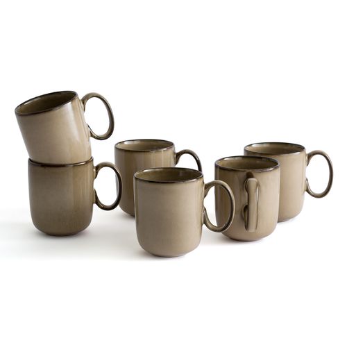 Confezione Da 6 Mugs In Grès, Onda - la redoute interieurs - Modalova