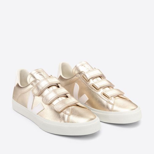 Sneakers In Pelle Metallizzata Recife Chromefree Donna Taglie 36 - veja - Modalova