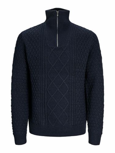 Maglione Collo Alto Maglia Strutturata Cerniera Uomo Taglie S - jack & jones - Modalova