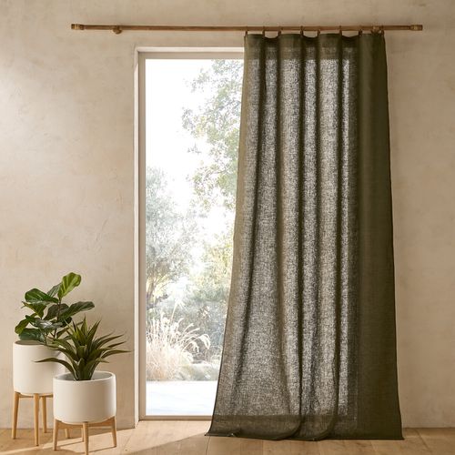 Tenda In Lino Lavato, Passanti In Pelle, Private Taglie 140 x 220 cm - am.pm - Modalova