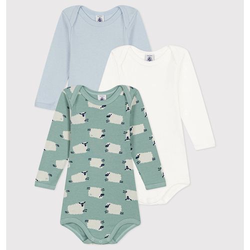 Confezione da 3 body maniche lunghe - PETIT BATEAU - Modalova