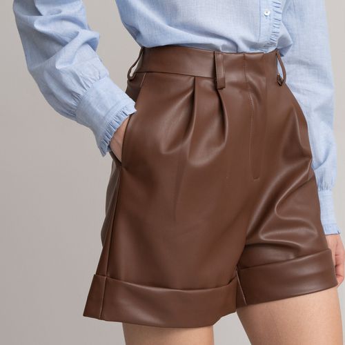 Shorts plissettati, in ecopelle - LA REDOUTE COLLECTIONS - Modalova