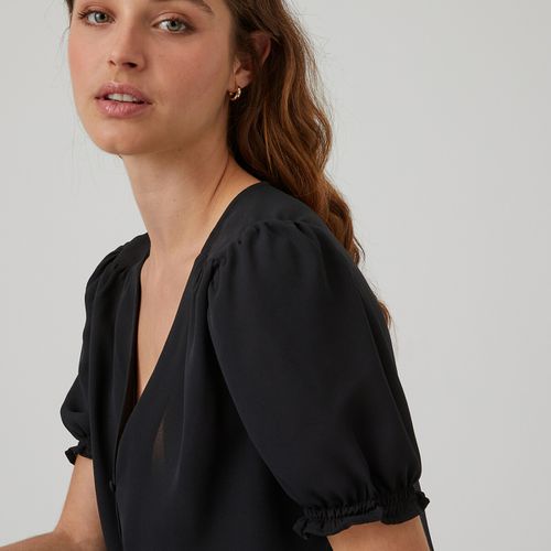 Camicia Scollo A V, Maniche Corte Donna Taglie 38 - la redoute collections - Modalova