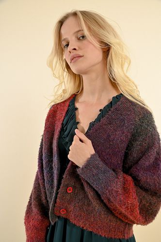 Cardigan in maglia bouclé tie and dye - MOLLY BRACKEN - Modalova