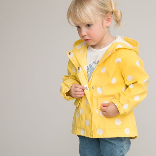 Parka In Gomma Con Cappuccio E Pois Taglie 3 mesi - 60 cm - la redoute collections - Modalova