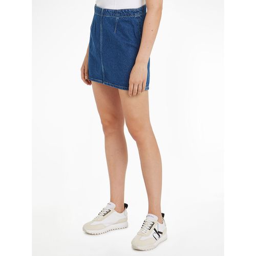 Gonna Corta Con Cerniera In Denim Donna Taglie W27 (40/42) - calvin klein jeans - Modalova