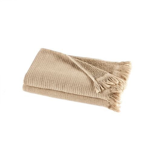 Confezione Da 2 Asciugamani Per Ospite Cotone Bio/lino Nipaly Marrone Taglie 30 x 50 cm - am.pm - Modalova