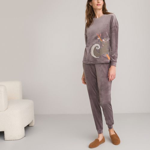 Pigiama In Maglia Di Velluto, Fantasia Animale Donna Taglie 38/40 - la redoute collections - Modalova