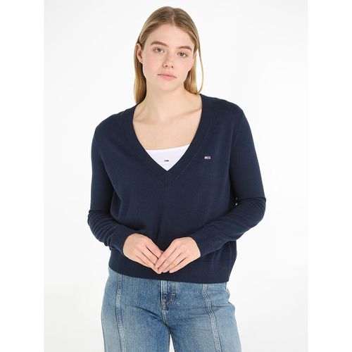 Maglione fine, scollo a V - TOMMY JEANS - Modalova