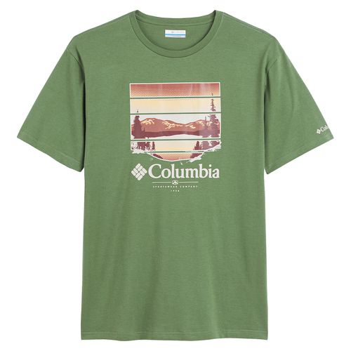 T-shirt A Manica Corta Path Lake Verde Uomo Taglie M - columbia - Modalova