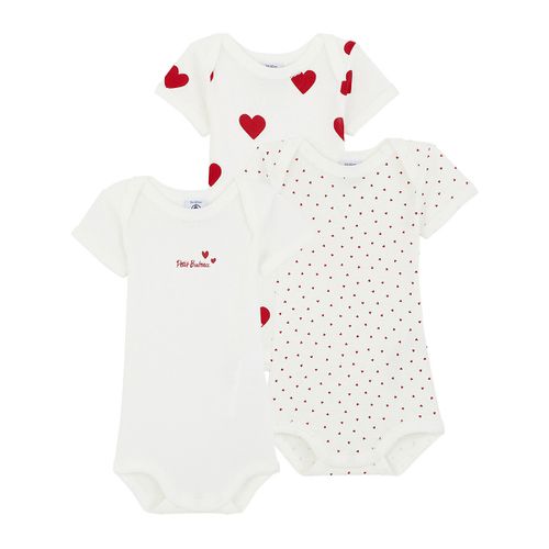 Confezione da 3 body maniche corte 3 mesi-3 anni - PETIT BATEAU - Modalova