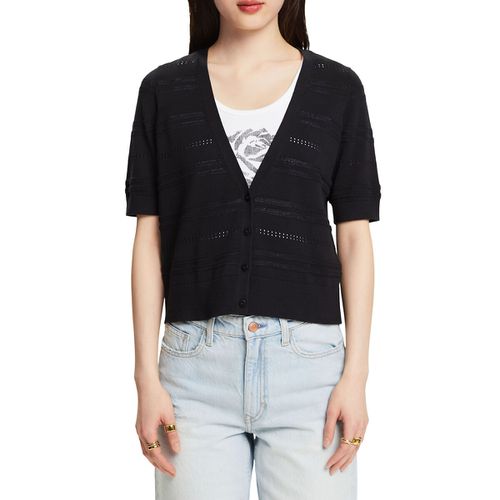 Cardigan scollo a V a maniche corte - ESPRIT - Modalova