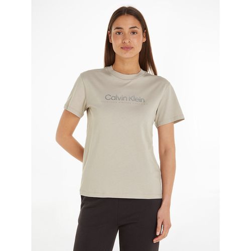 T-shirt scollo rotondo a maniche corte - CALVIN KLEIN - Modalova