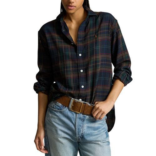 Camicia A Quadri Maniche Lunghe Donna Taglie L - polo ralph lauren - Modalova