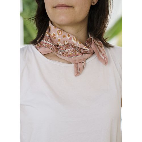 Piccolo Foulard Cotone Bengal Blush - bindi atelier - Modalova