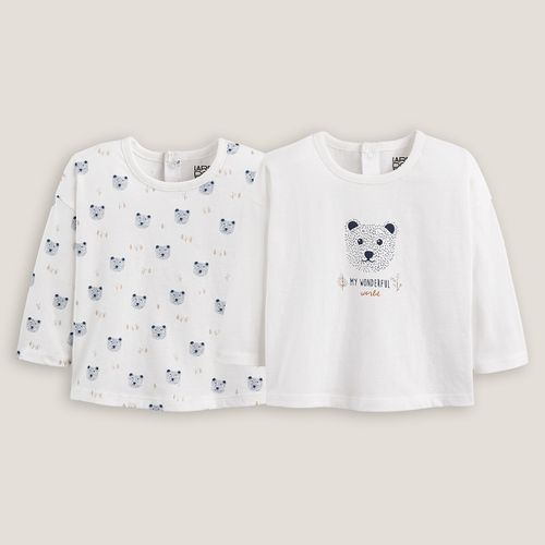 Confezione da 2 T-shirt maniche lunghe stampa orsi - LA REDOUTE COLLECTIONS - Modalova