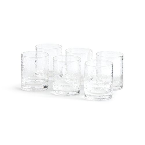 Confezione da 6 bicchieri in vetro effetto martellato, Marteo - LA REDOUTE INTERIEURS - Modalova