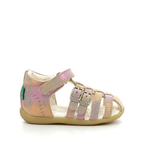 Sandali In Pelle Bigkro, Velcro Bambina Taglie 20 - kickers - Modalova