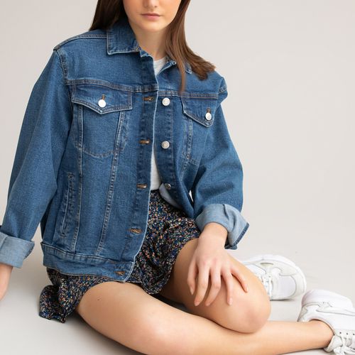 Giubbotto In Denim Oversize Bambina Taglie 18 anni - 168 cm - la redoute collections - Modalova