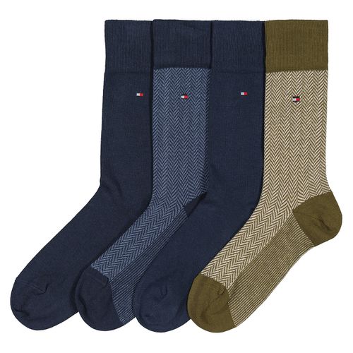 Confezione Da 4 Paia Di Calze Alte Uomo Taglie 43/46 - tommy hilfiger - Modalova