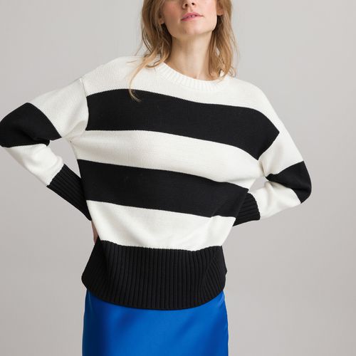 Pull scollo rotondo a righe - LA REDOUTE COLLECTIONS - Modalova