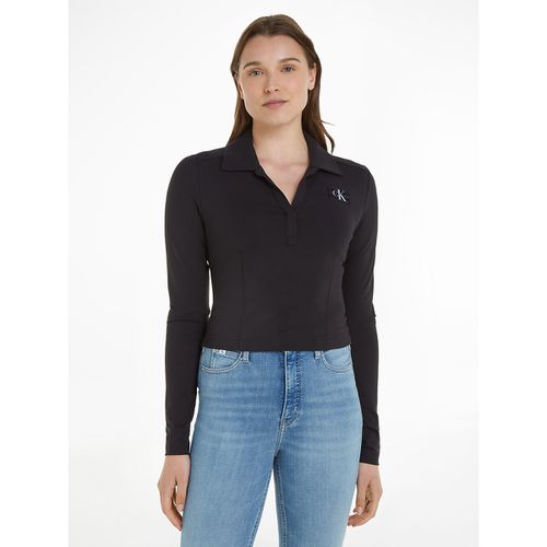 Polo Corta A Maniche Lunghe Donna Taglie M - calvin klein jeans - Modalova