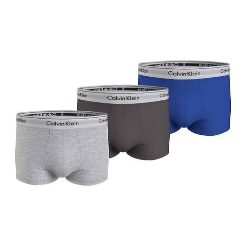 Confezione Da 3 Boxer Lunghi Tinta Unita Grigio Uomo Taglie S - calvin klein underwear - Modalova