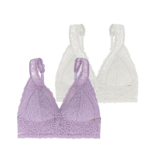 Confezione Da 2 Bralettes Lana Eco Donna Taglie S - dorina - Modalova