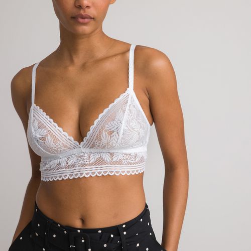 Reggiseno Bustier In Pizzo Riciclato Donna Taglie 1 A - la redoute collections - Modalova