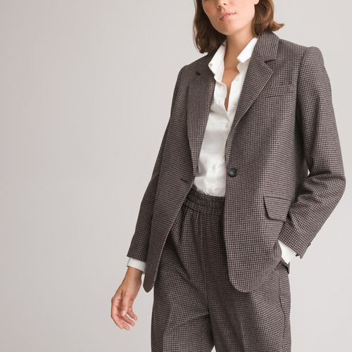 Blazer aderente in flanella, misto lana - LA REDOUTE COLLECTIONS - Modalova