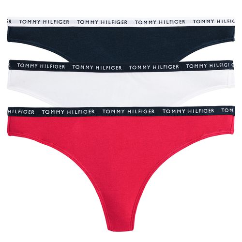 Confezione da 3 strings cotone stretch - TOMMY HILFIGER - Modalova