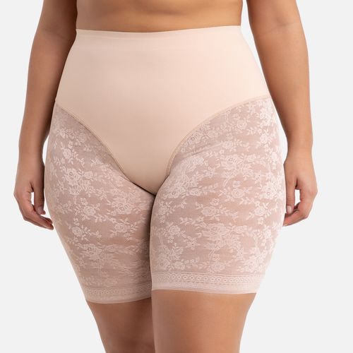 Panty Contenitivo In Microfibra E Pizzo Donna Taglie 46 - la redoute collections plus - Modalova