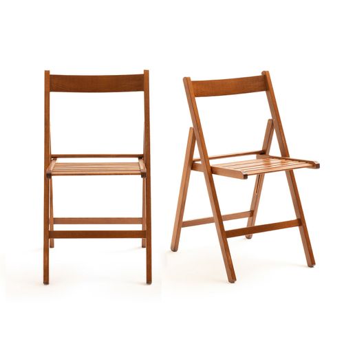 Confezione da 2 sedie pieghevoli, in legno di faggio massello, Yann - SO'HOME - Modalova