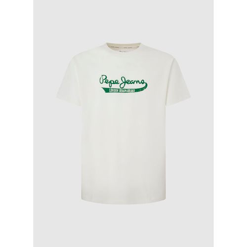 T-shirt Girocollo Con Logo Stampato Uomo Taglie S - pepe jeans - Modalova