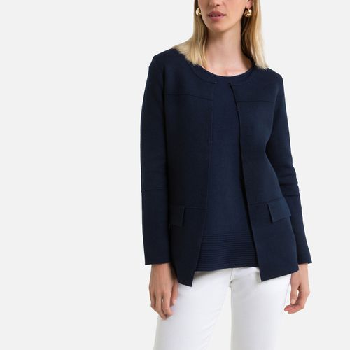 Cardigan lungo girocollo in tessuto a maglia - ANNE WEYBURN - Modalova