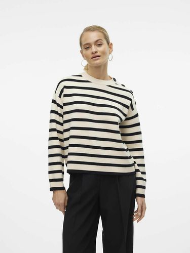 Maglione a righe, dettagli con bottoni - VERO MODA - Modalova