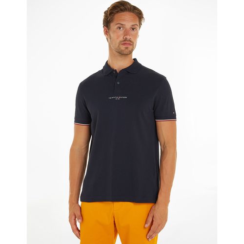 Polo dritta Tommy Logo con profilo - TOMMY HILFIGER - Modalova